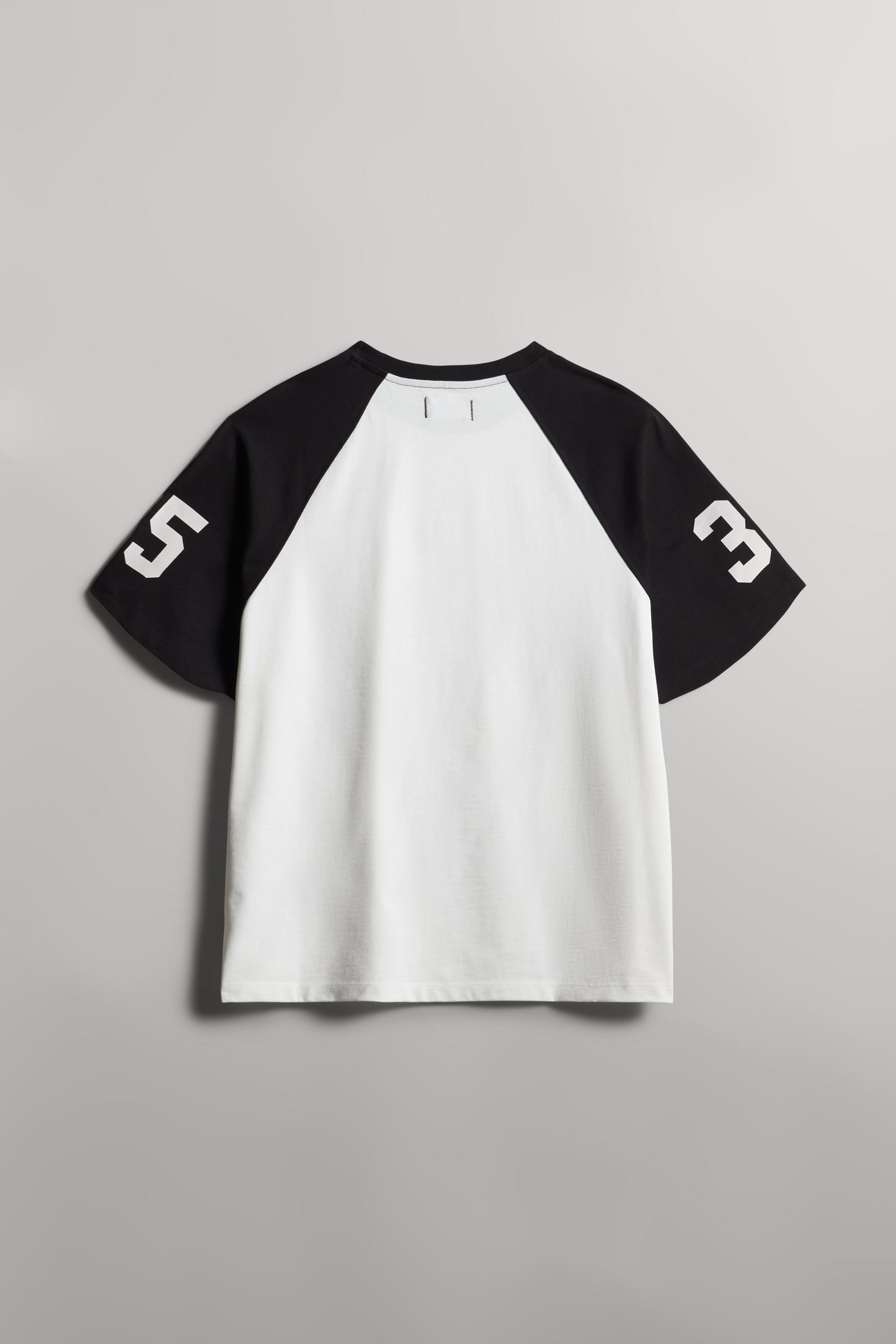 Varsity Raglan Tee - Black & White