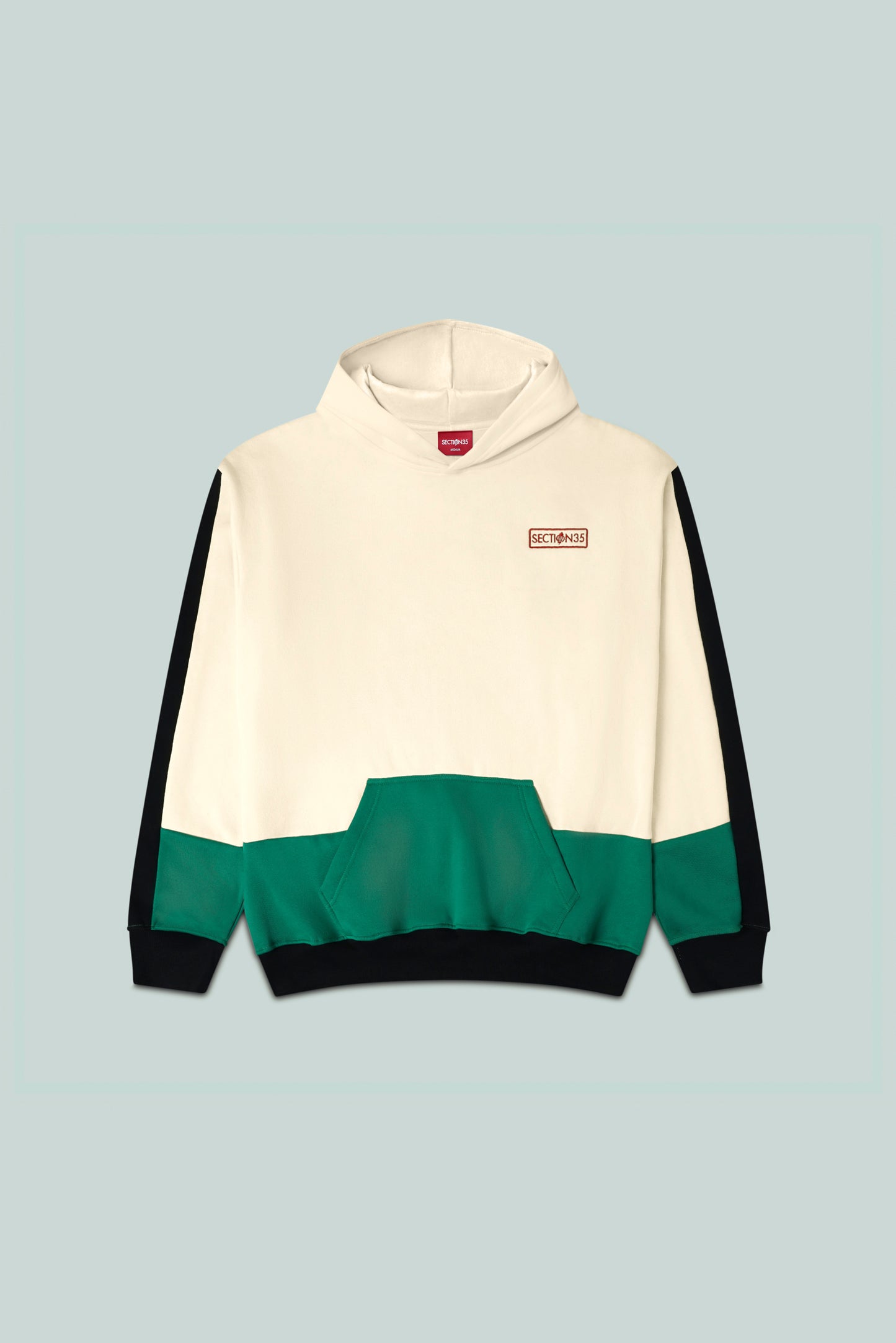 Standard Issue Panel Hoodie - Cream/Green