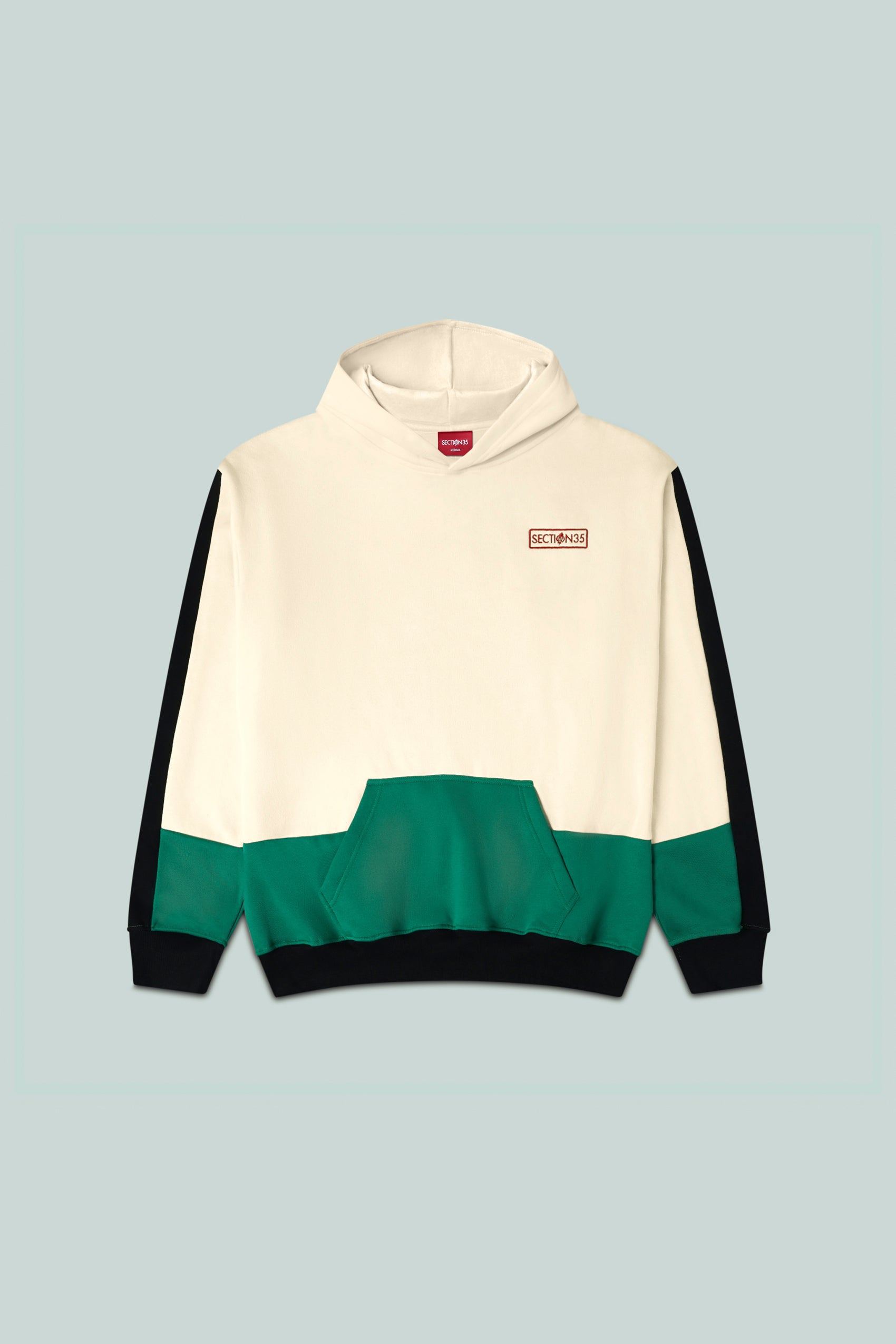 Standard Issue Panel Hoodie - Cream/Green