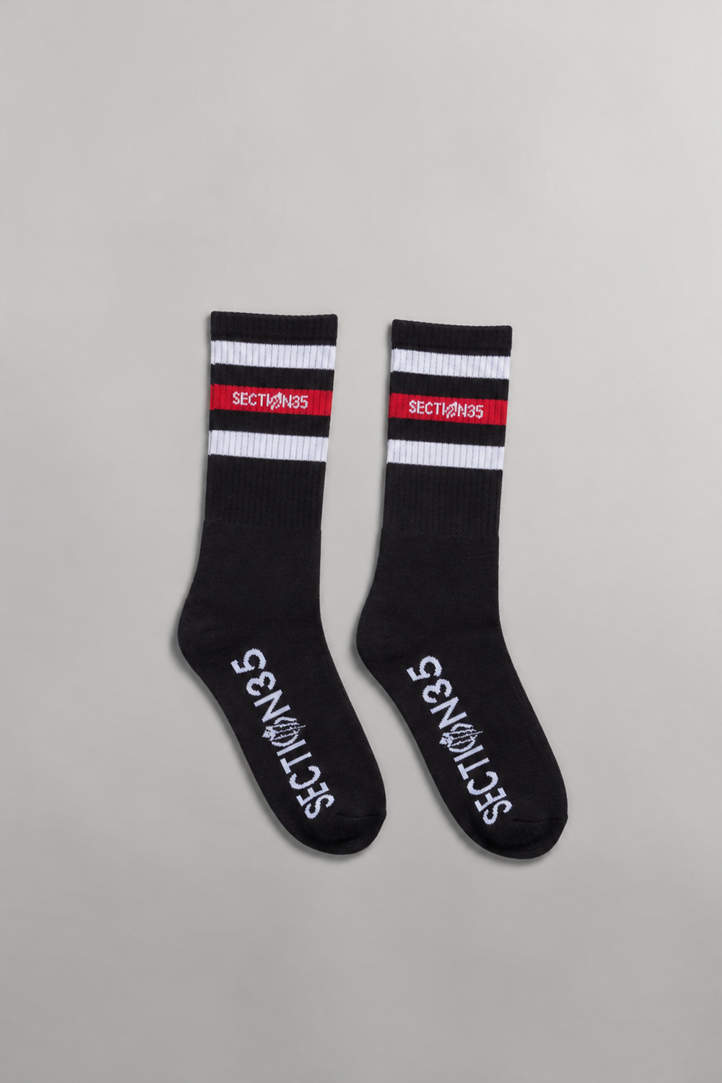 OG Crew Sock - Black/Red