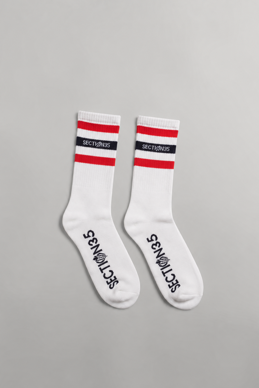 OG Crew Sock - White/Black/Red
