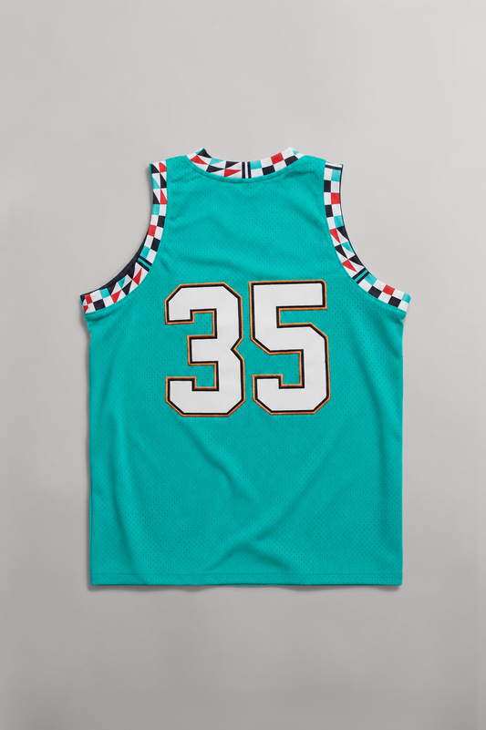 Salish Sea Teal Swingman Jersey by Mitchell & Ness