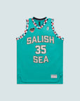 Salish Sea Teal Swingman Jersey by Mitchell & Ness