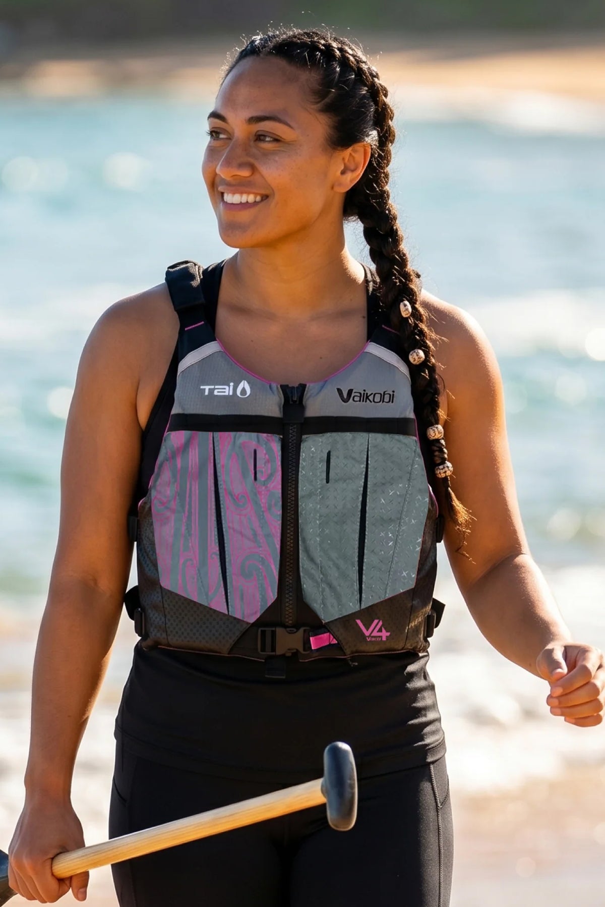 TAI x Vaikobi V4 PFD Pūhoro Design - Pink/Grey (**PRE-ORDER** )