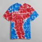 Tie Dye Wordmark Tee - Blue Red