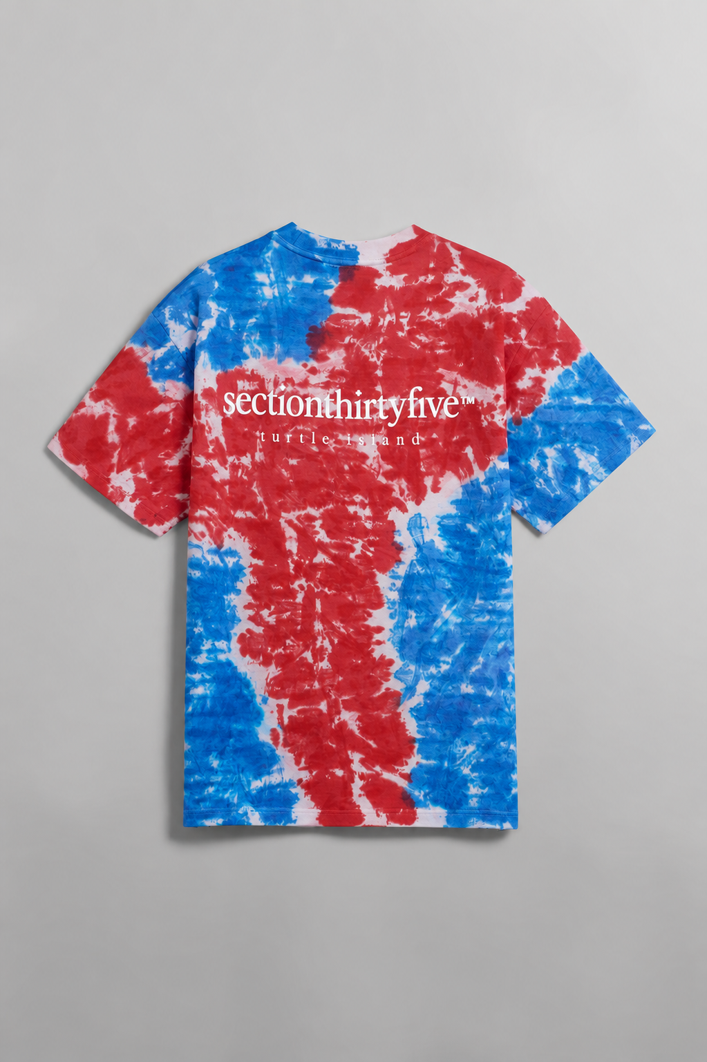 Tie Dye Wordmark Tee - Blue Red