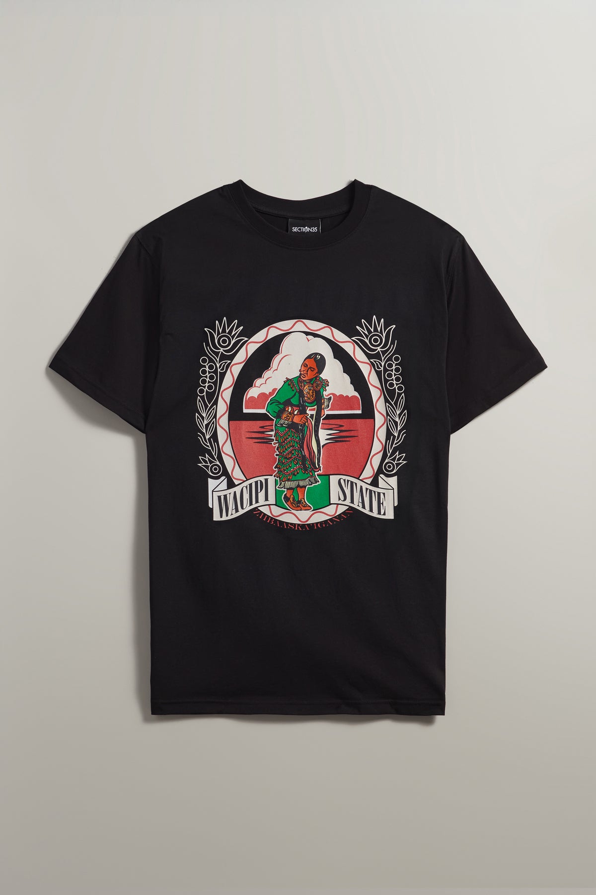 SECTION 35 x Wacipi State Old Style Tee - Black