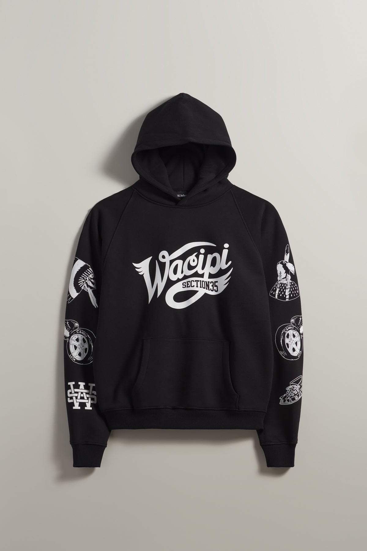 SECTION 35 x Wacipi State Core Hoodie - Black
