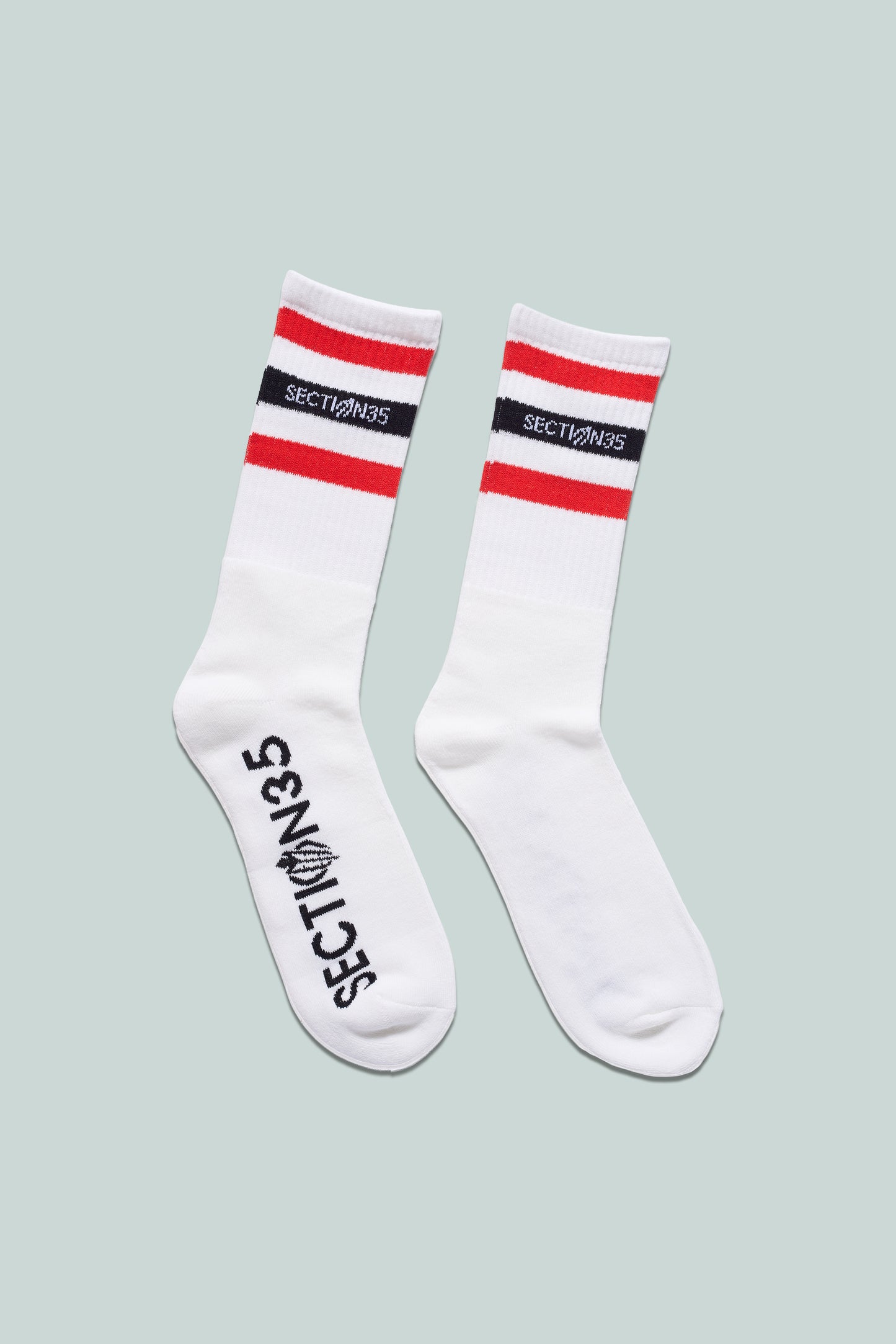 OG Crew Sock - White/Black/Red