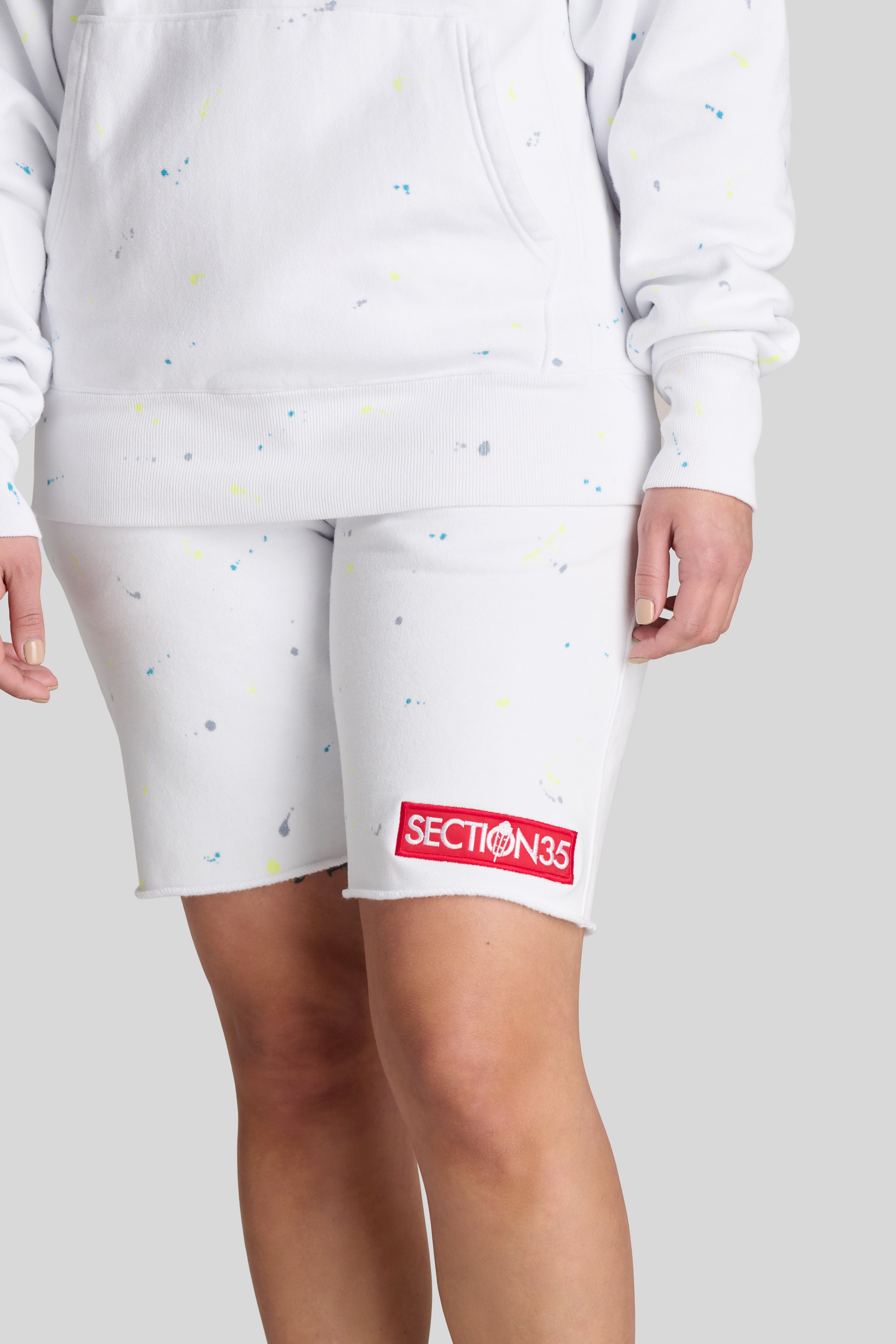 Reverse Weave® - Paint Splatter Short (White)