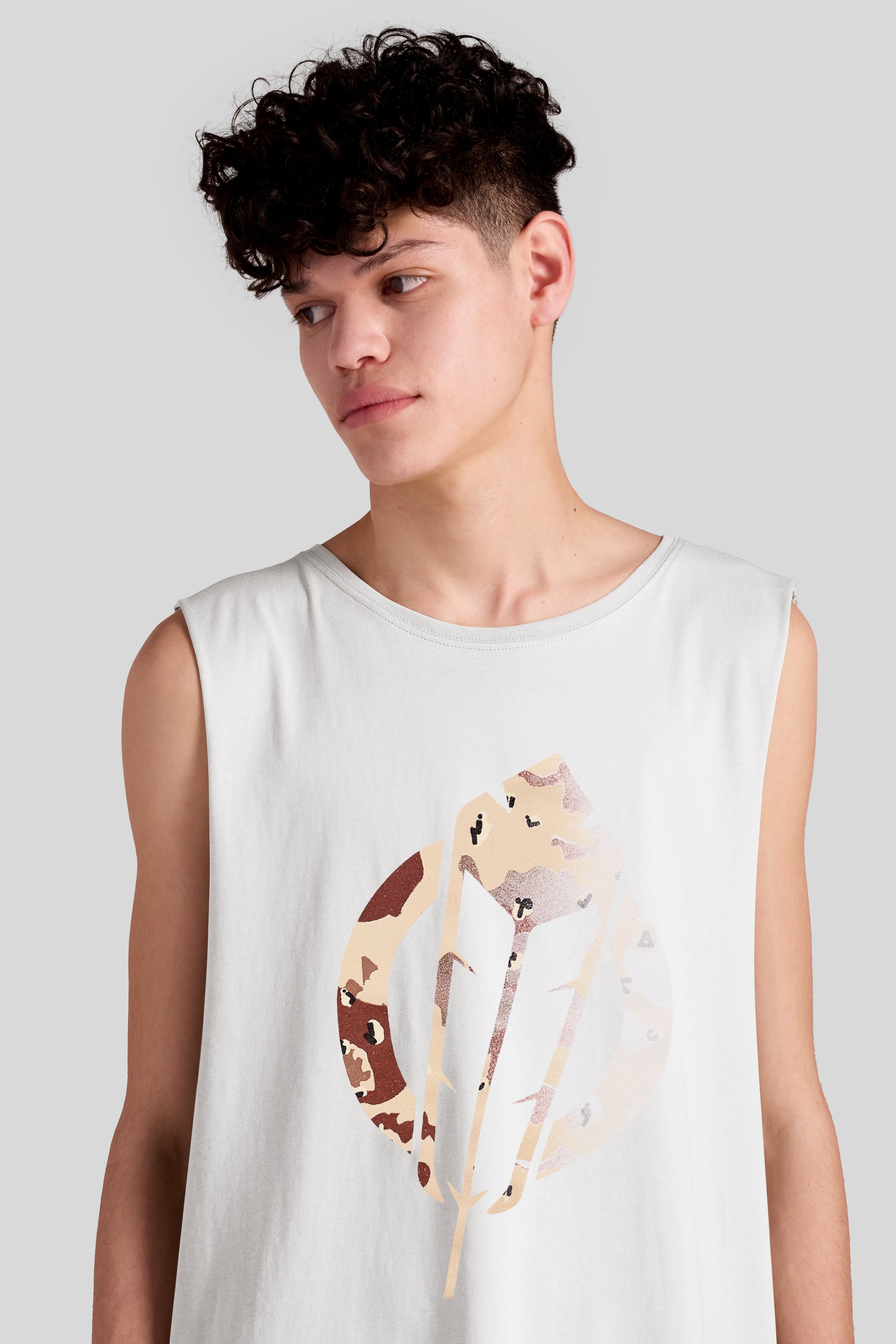 Syllabic Desert Camo TF Raw Tank - White